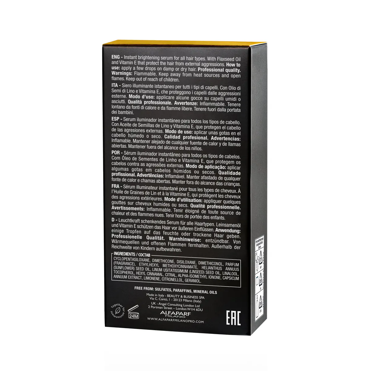Alfaparf Milano Semi Di Lino Sublime The Original Cristalli Liquid 30ml, view 5