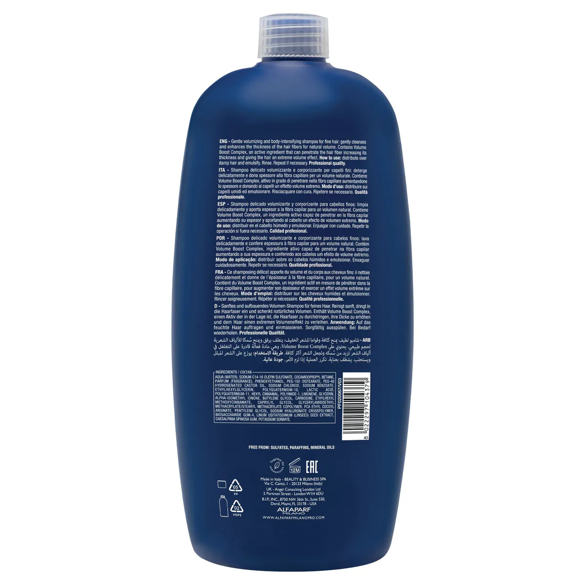 Alfaparf Milano Semi Di Lino Volumizing Low Shampoo 1000ml, view 6