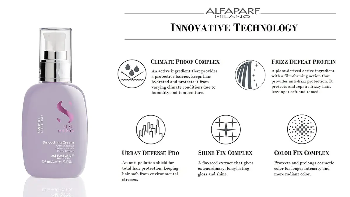 Alfaparf Milano Semi di Lino Smooth Smoothing Cream 125ml, view 4