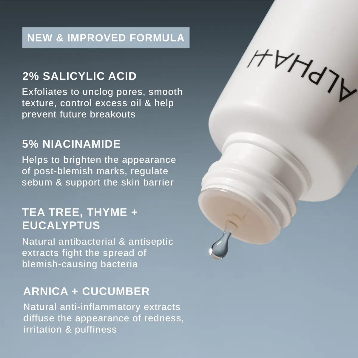 Alpha-H Clear Skin Tonic with 2% Salicilyc Acid + Niacinamide 100ml, view 5