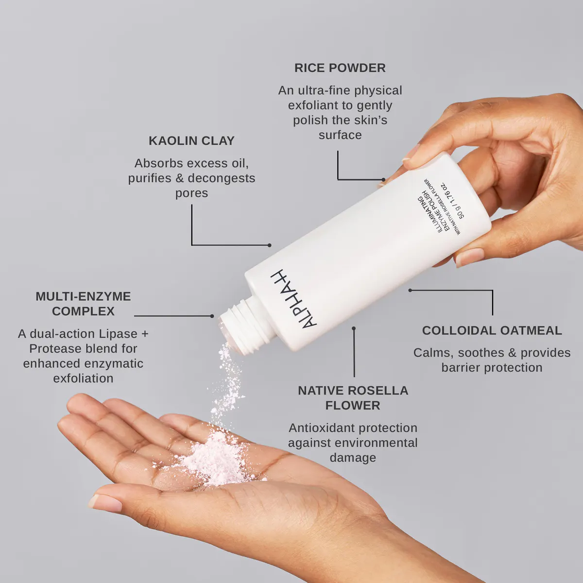 Alpha-H Illuminating Enzyme Polish with Native Rosella Flower 50g, view 7
