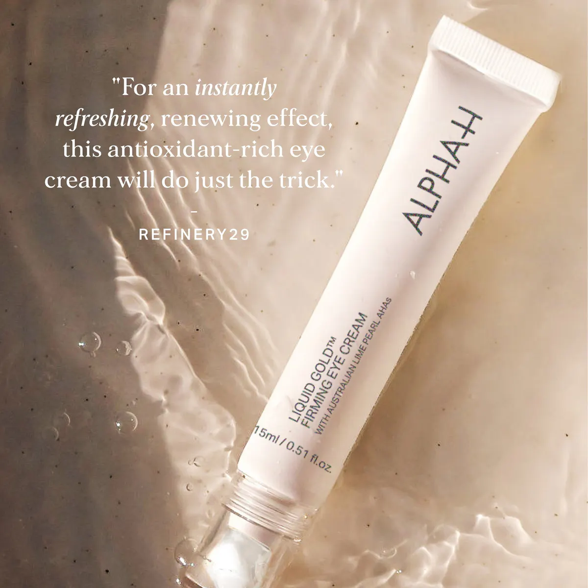 Alpha-H Liquid Gold Firming Eye Cream with Australian Lime Pearl AHAs 15ml, view 7