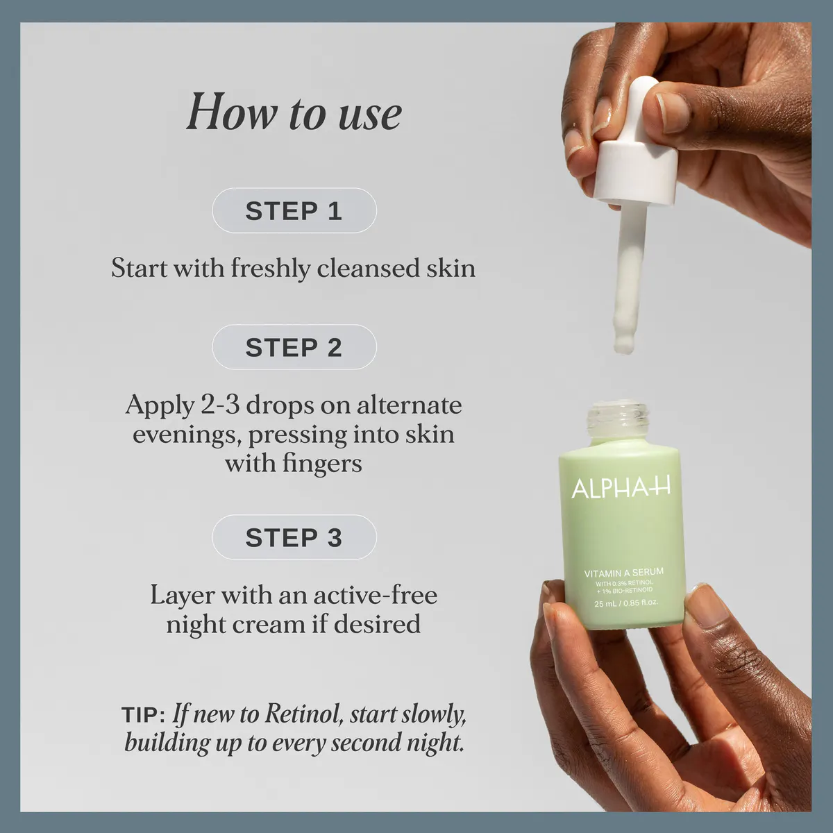 Alpha-H Vitamin A Serum with 0.3% Retinol + 1% Bio-Retinol 25ml, view 7