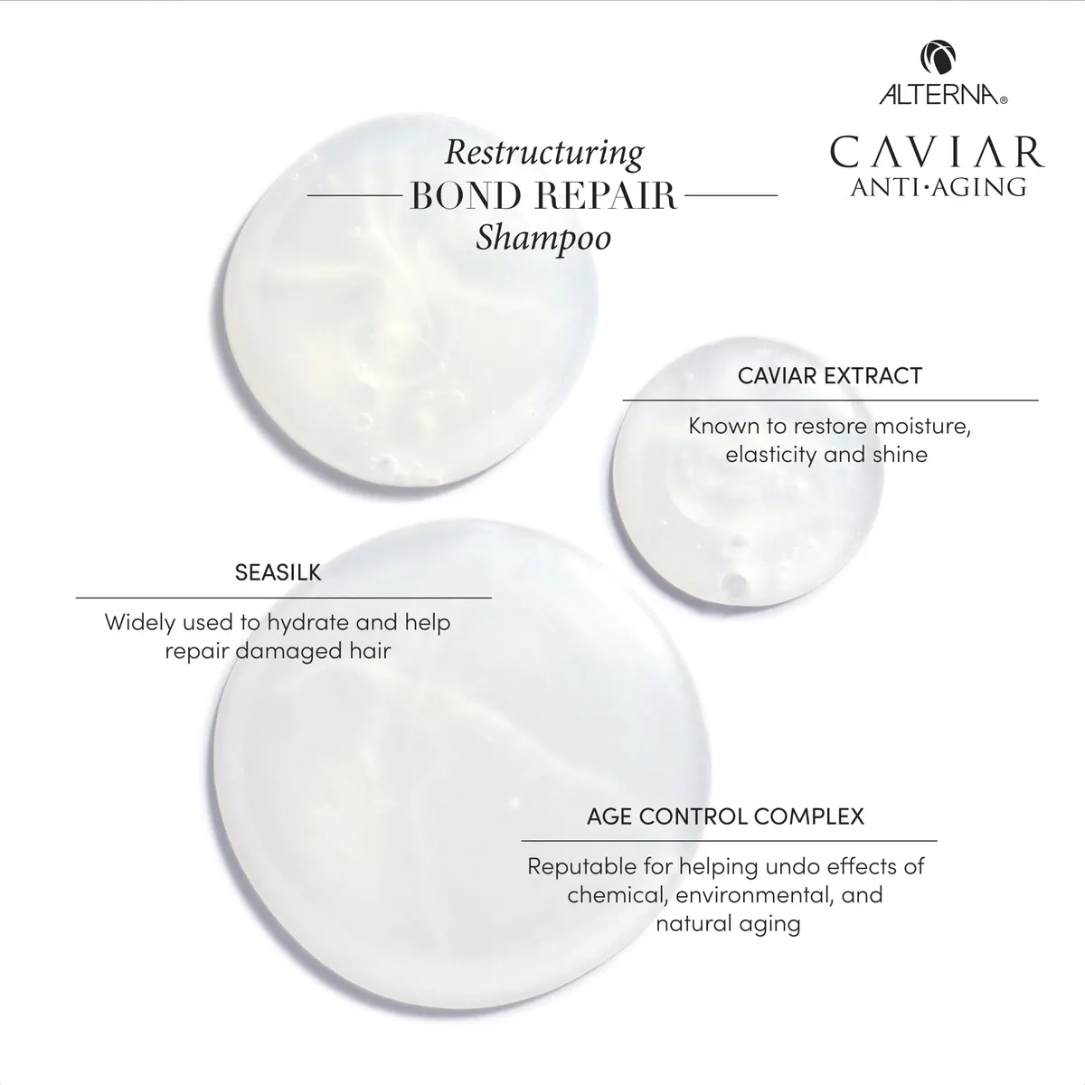 Alterna CAVIAR Anti-Aging Restructuring Bond Repair Shampoo 250mL, view 3
