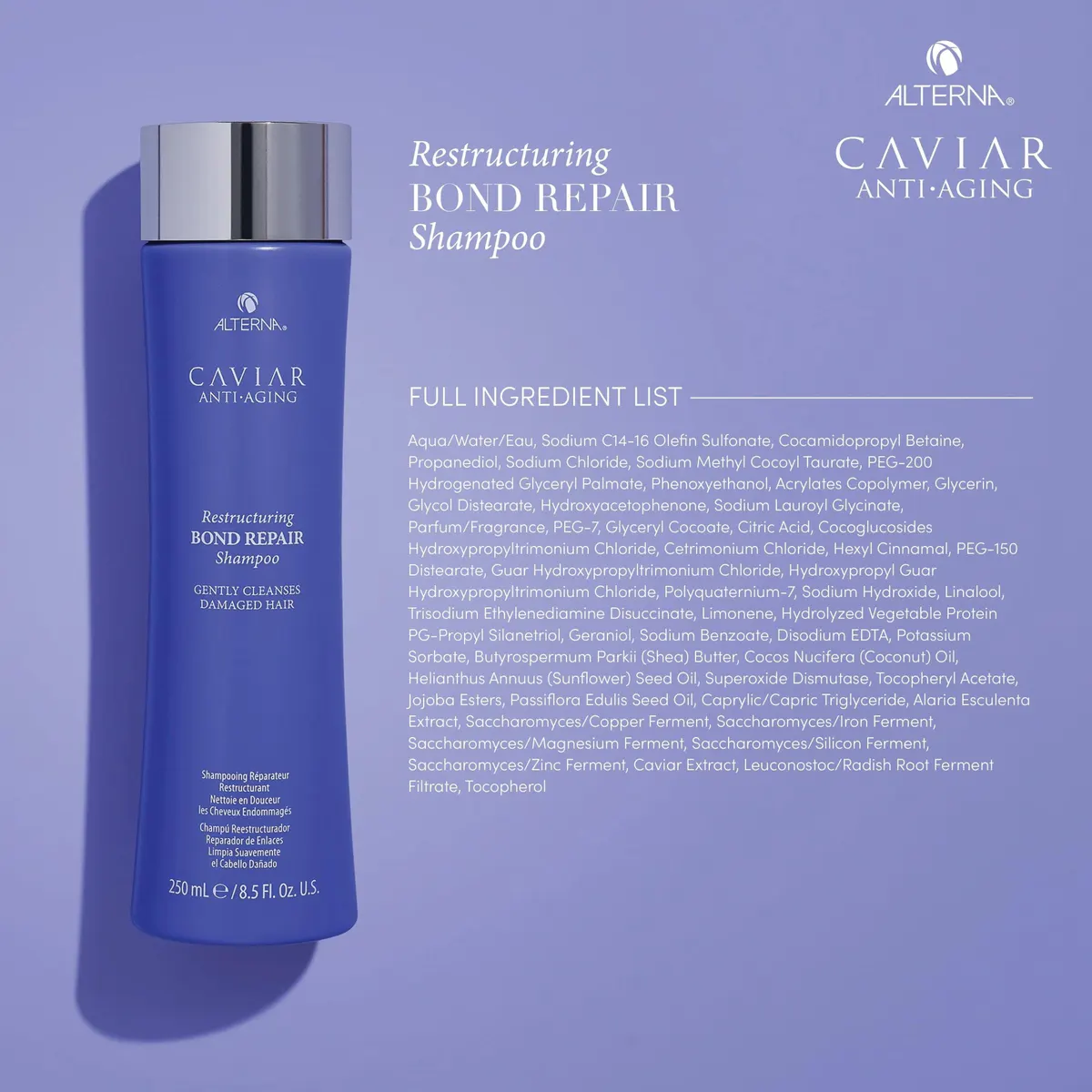 Alterna CAVIAR Anti-Aging Restructuring Bond Repair Shampoo 250mL, view 6