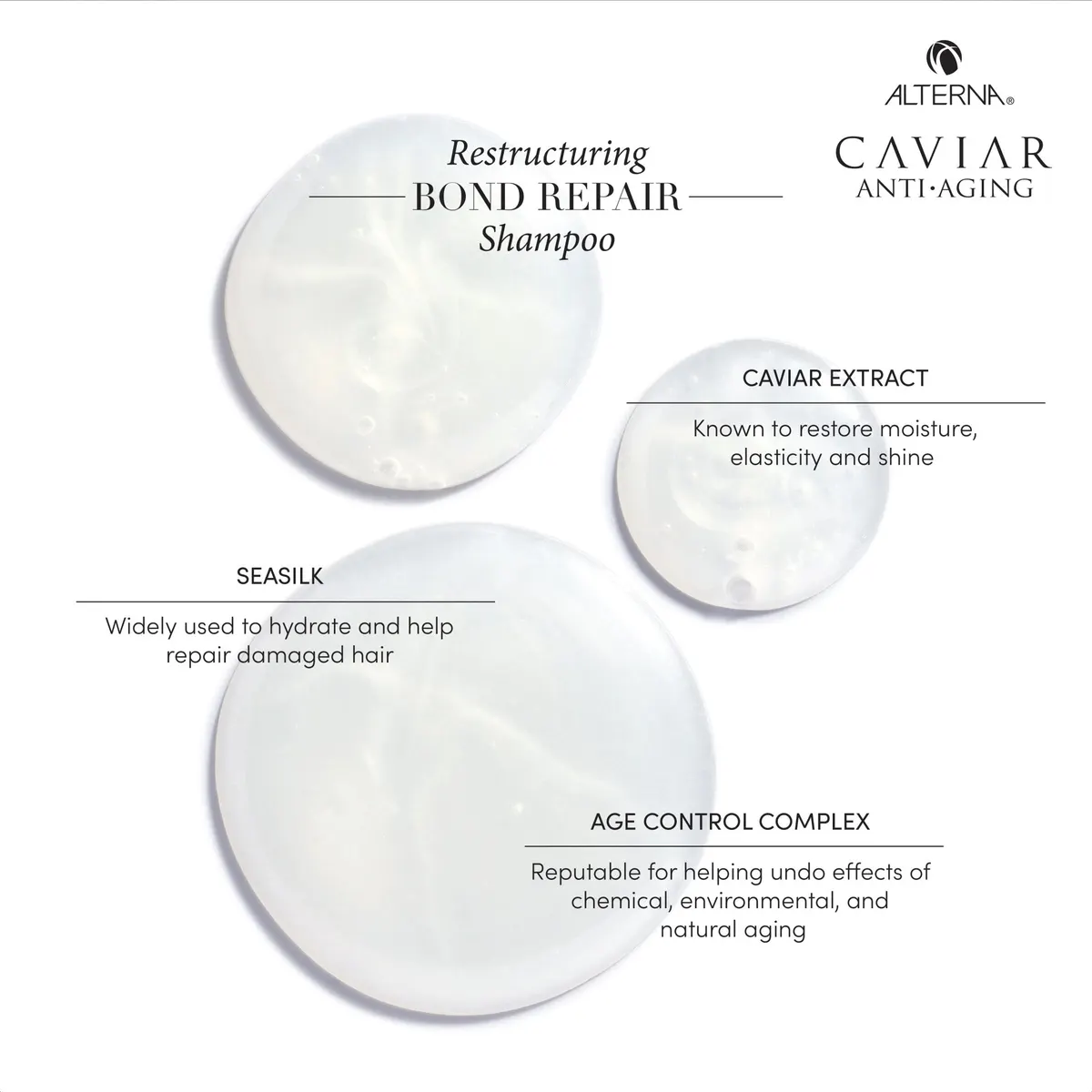Alterna CAVIAR Anti-Aging Restructuring Bond Repair Shampoo 487ml, view 3