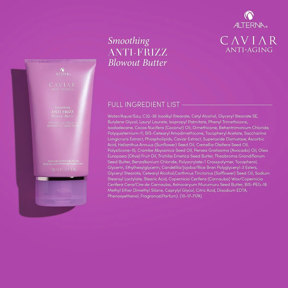 Alterna Caviar Smoothing Anti-Frizz Blowout Butter 150ml, view 6