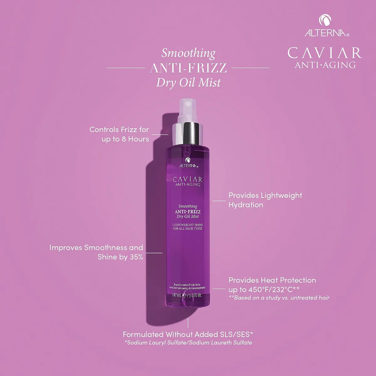 Alterna Caviar Smoothing Anti-Frizz Dry Oil Mist 147ml, view 4
