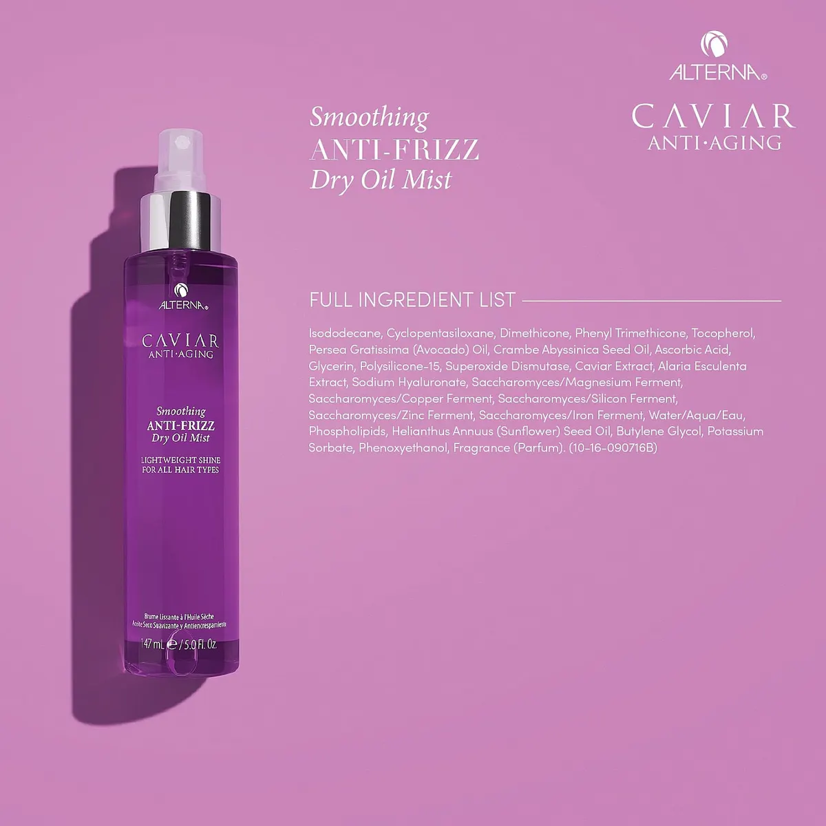 Alterna Caviar Smoothing Anti-Frizz Dry Oil Mist 147ml, view 6