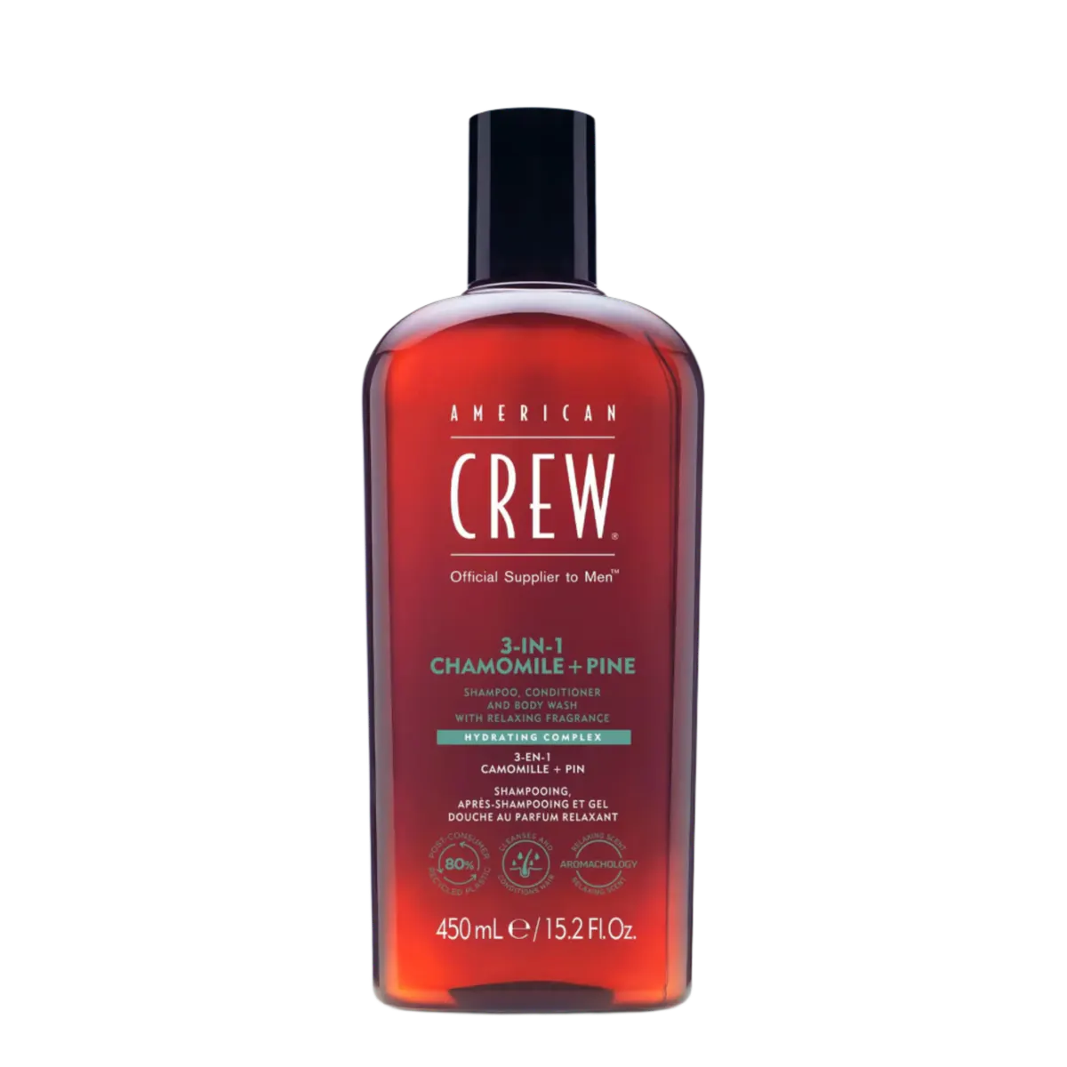 American Crew 3-in-1 Relaxing Chamomile + Pine 450ml