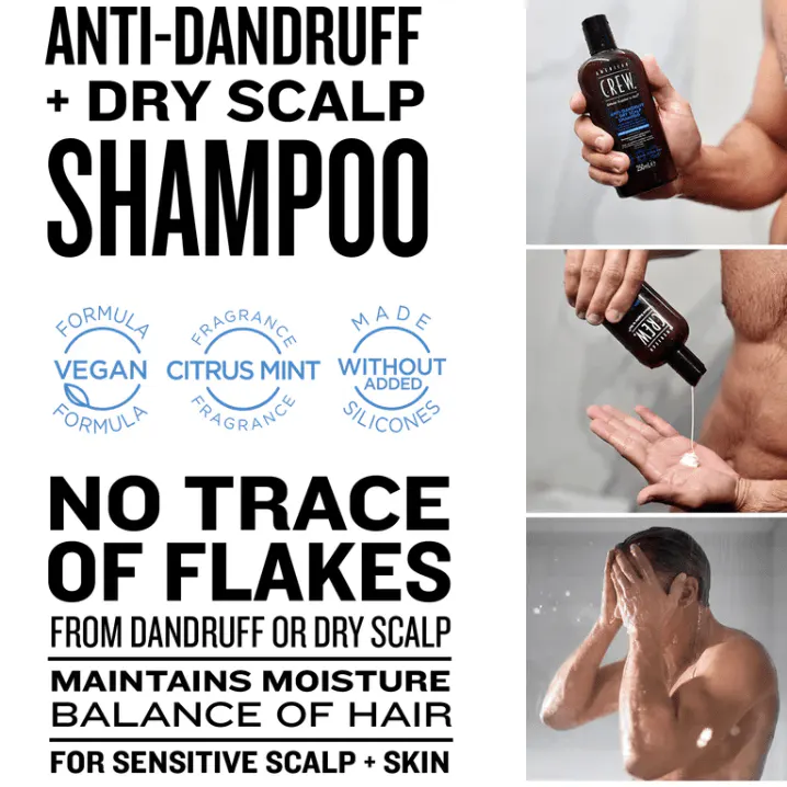 American Crew Anti Dandruff + Dry Scalp Shampoo 250ml, view 2