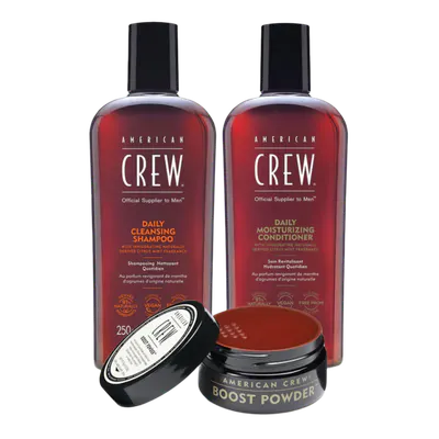 American Crew Boost Powder Hair & Styling Bundle