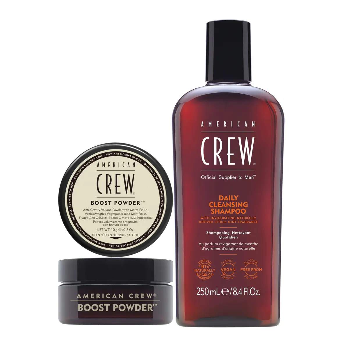 American Crew Daily Cleansing Shampoo & Boost Powder Duo Pack, view 2