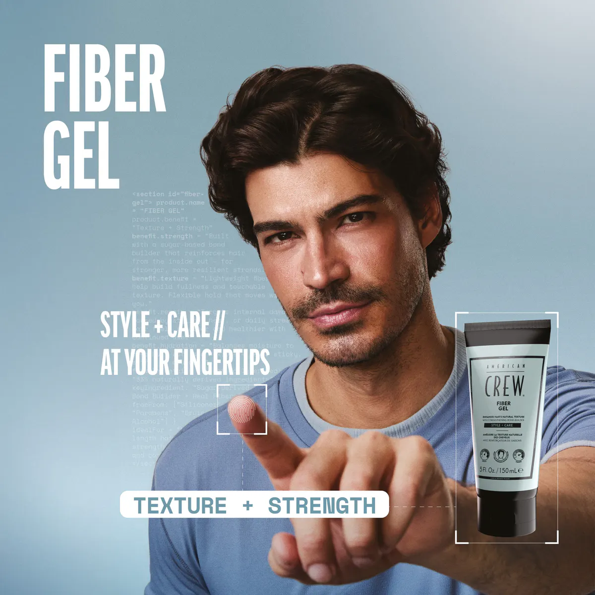 American Crew Fiber Gel 150ml, view 3