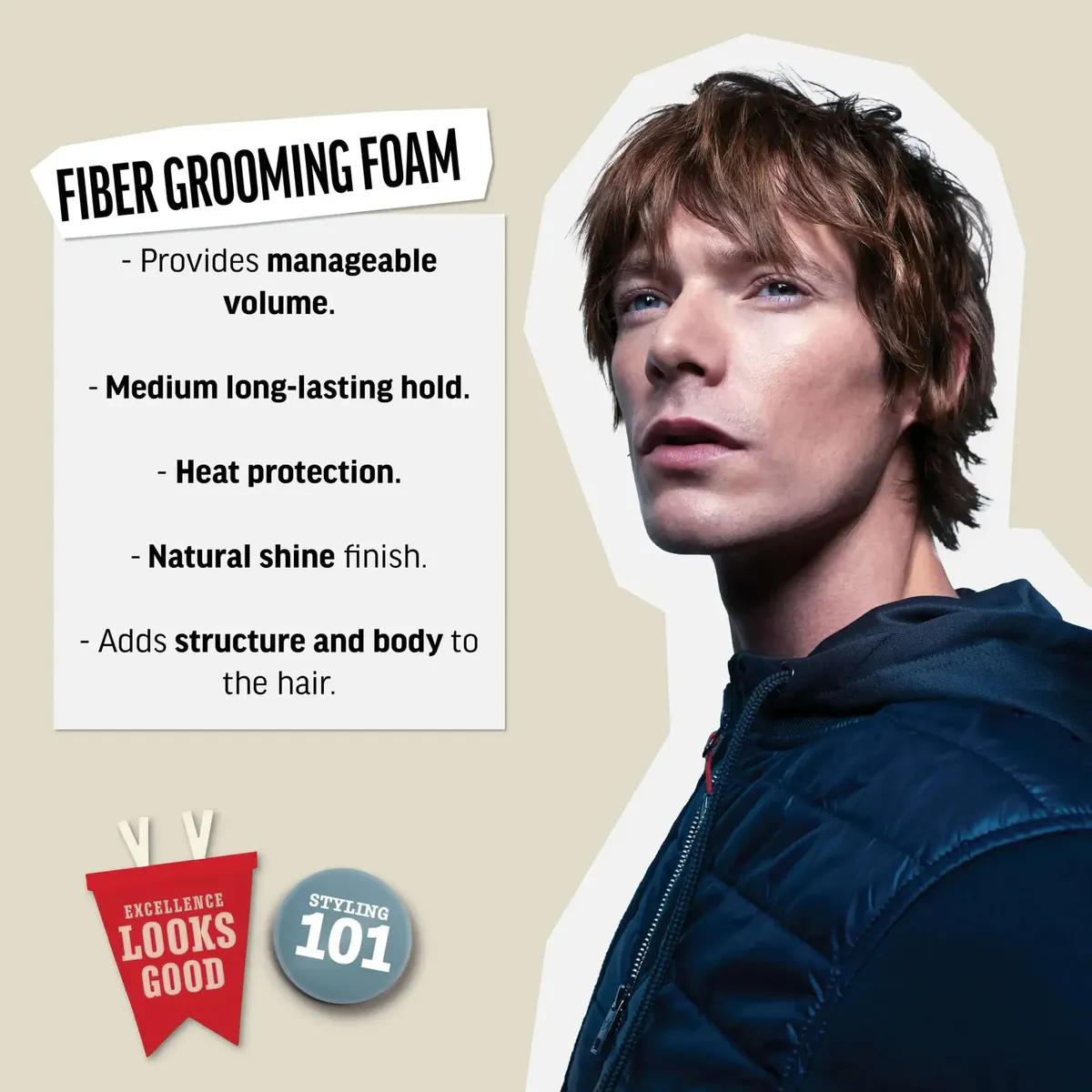 American Crew Fiber Grooming Foam 200ml, view 2