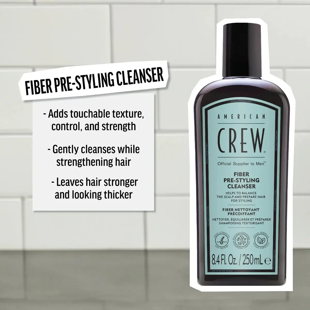 American Crew Fiber Pre-Styling Shampoo 250ml, view 5