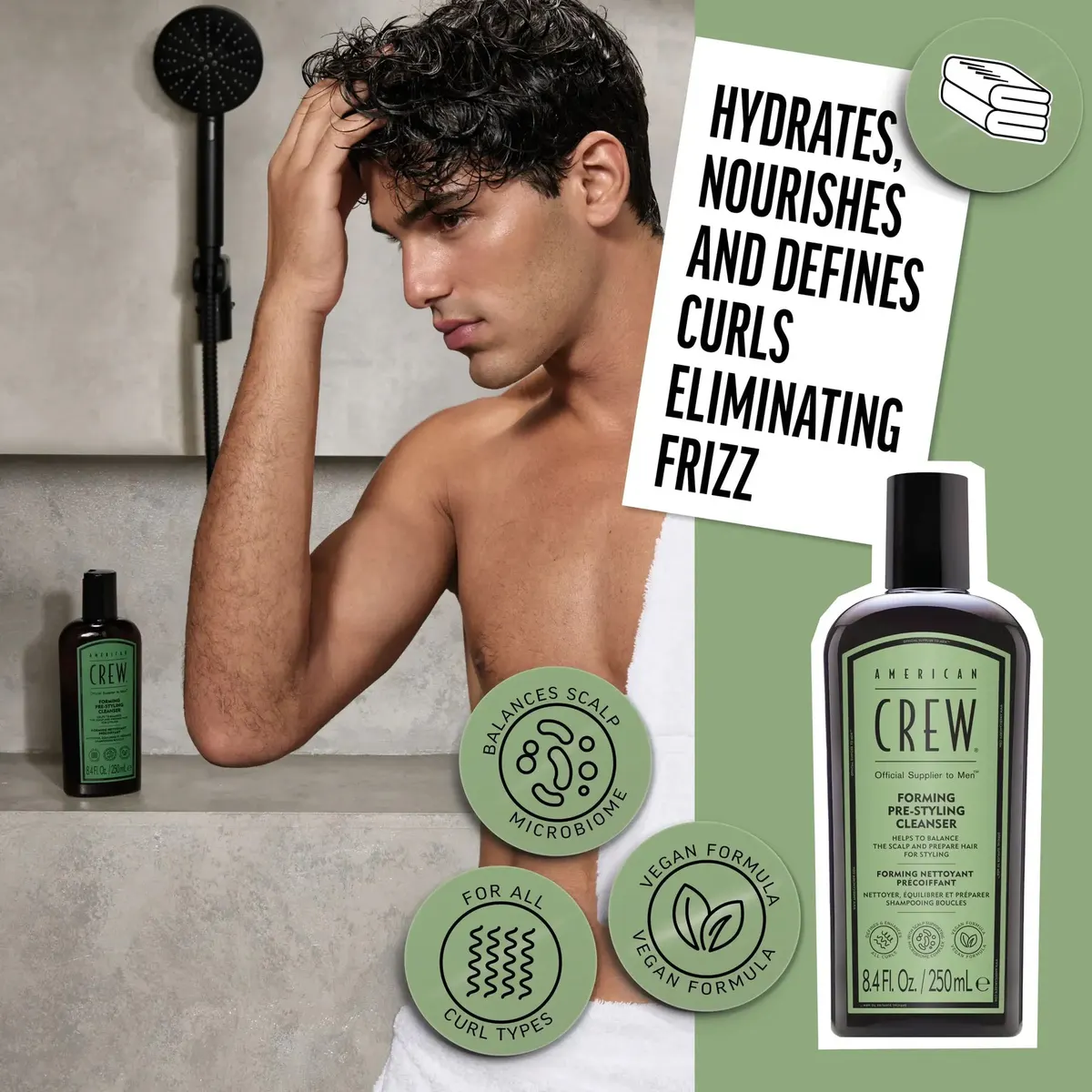 American Crew Forming Pre-Styling Shampoo 250ml, view 4