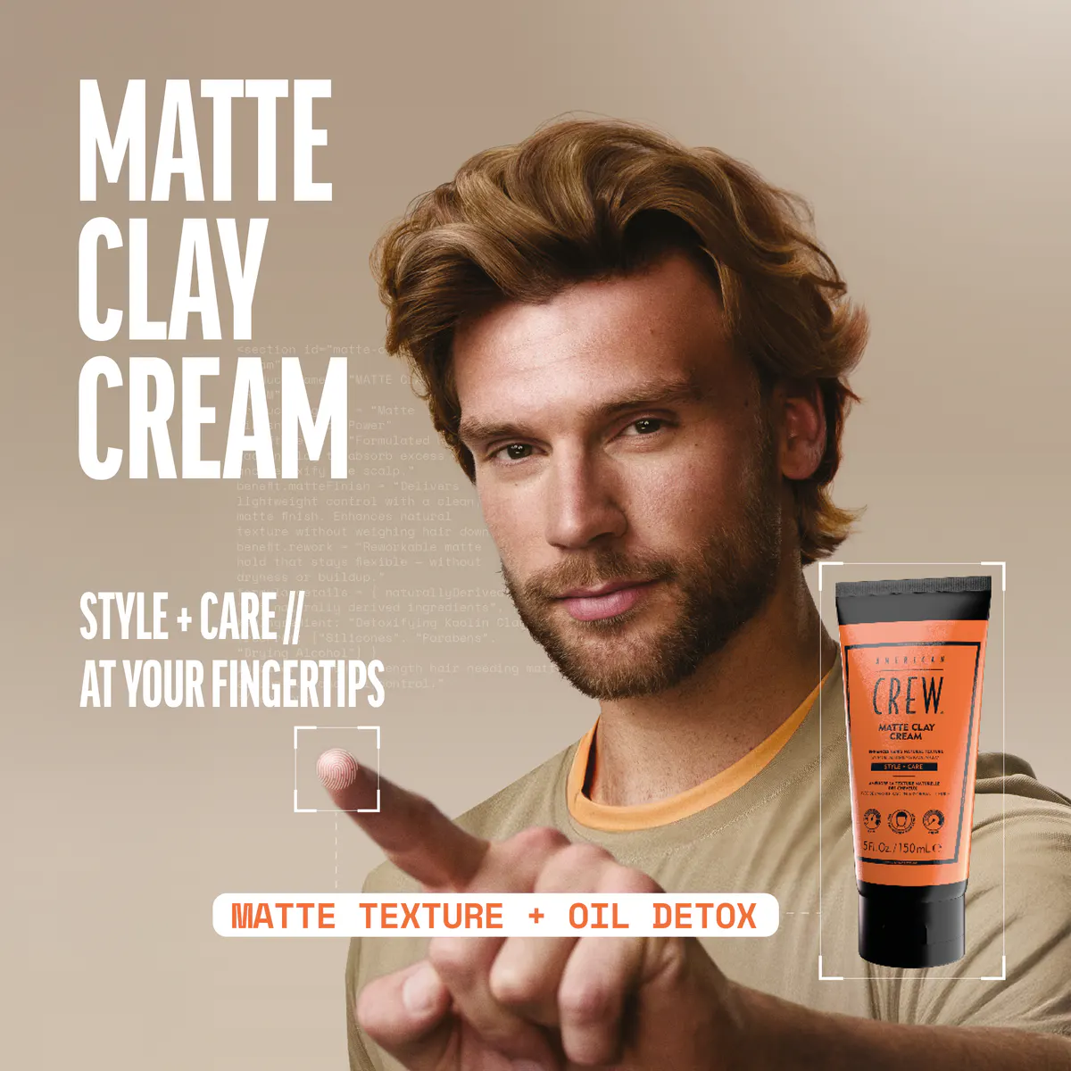 American Crew Matte Clay Cream 150ml, view 3