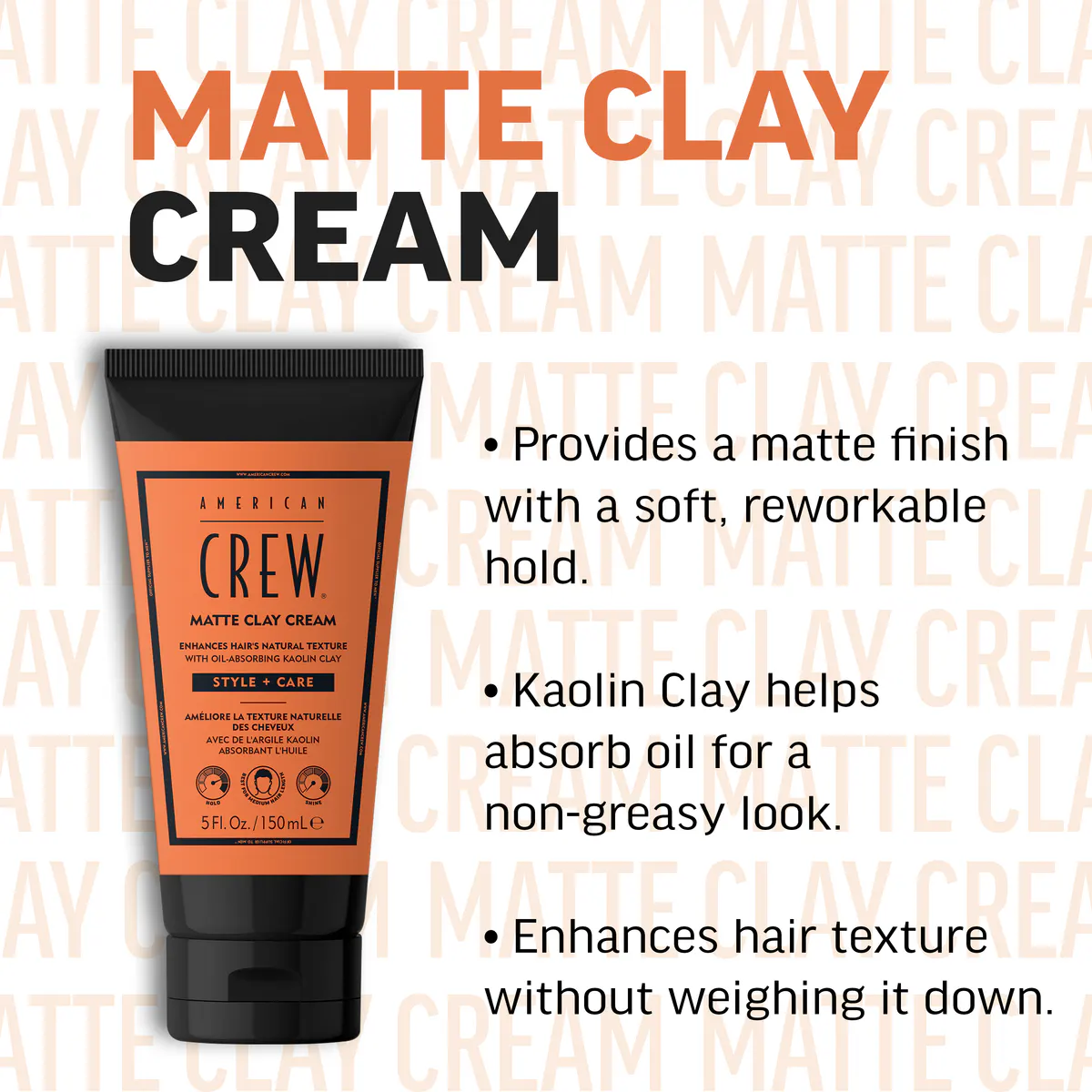 American Crew Matte Clay Cream 150ml, view 4