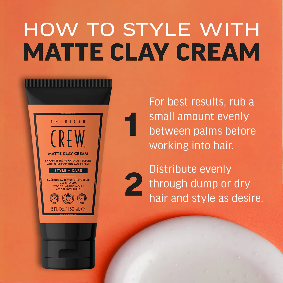 American Crew Matte Clay Cream 150ml, view 5