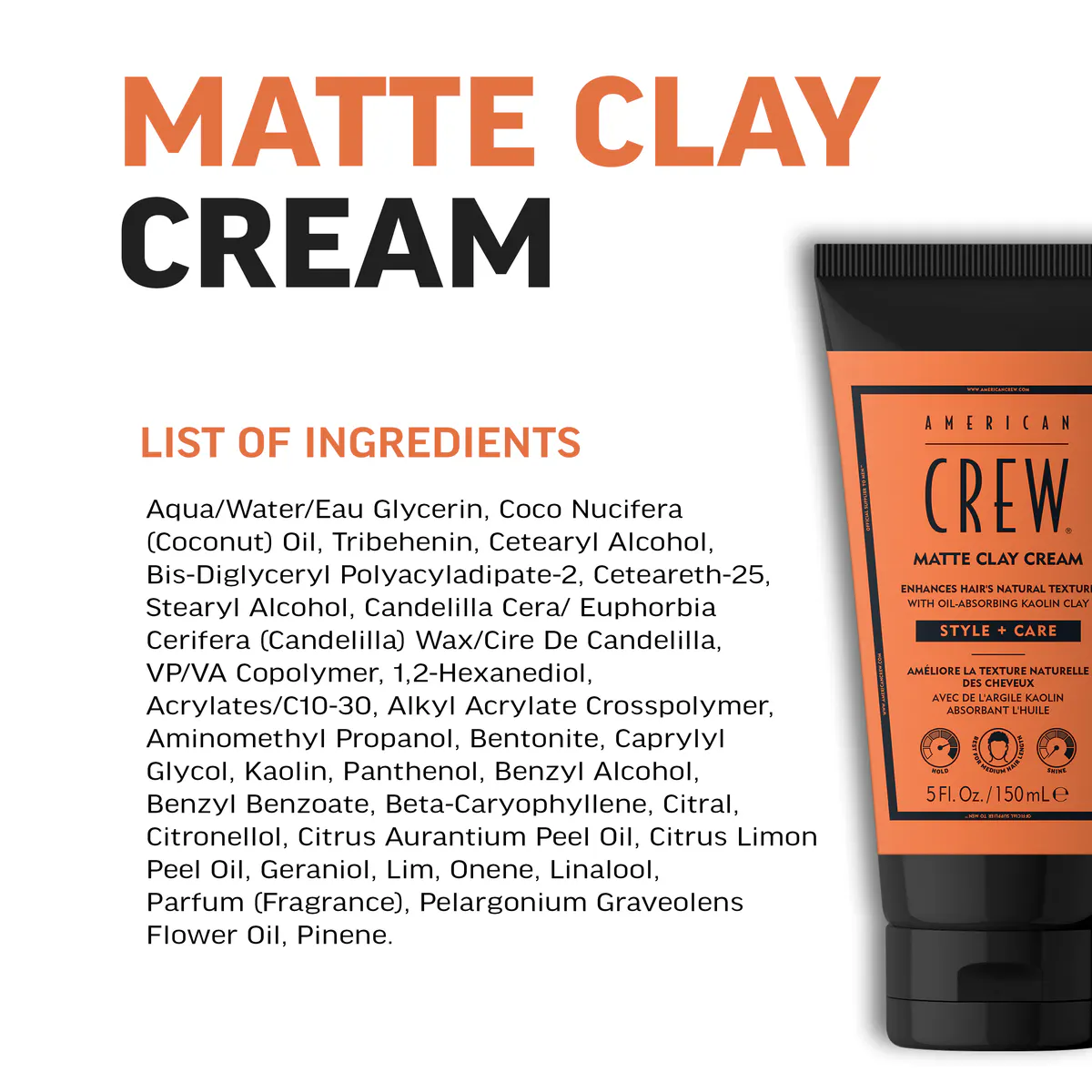 American Crew Matte Clay Cream 150ml, view 6