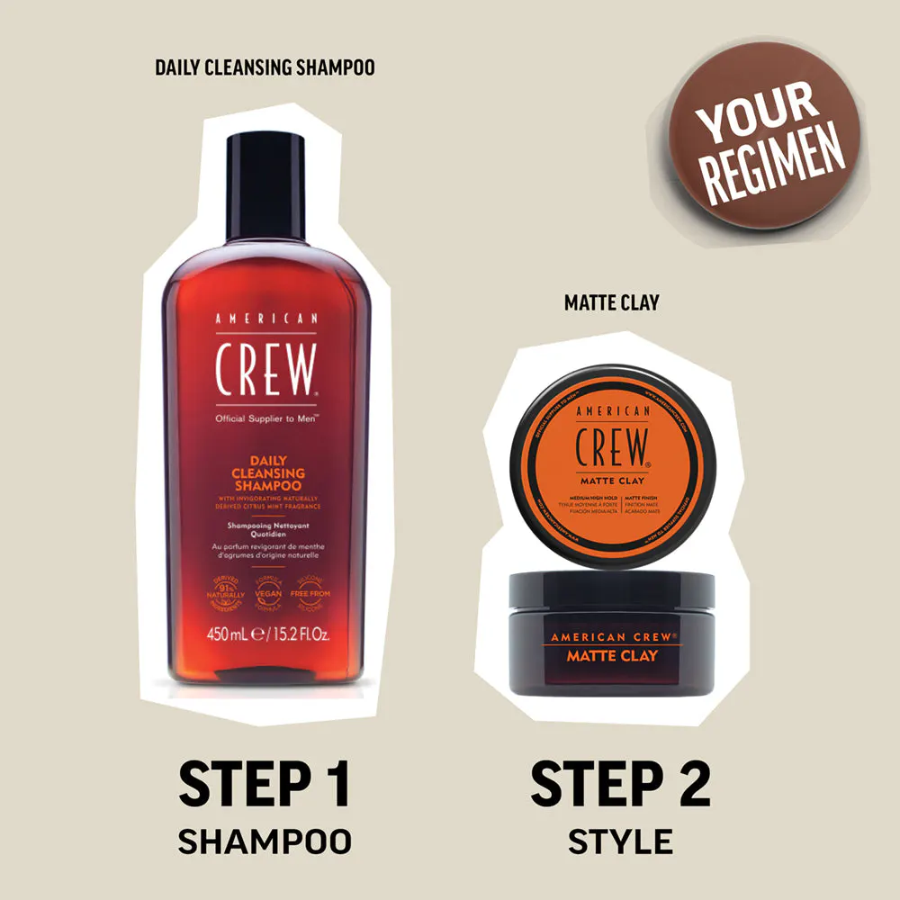 American Crew Matte Clay & Daily Shampoo With Bonus Socks Pack, view 5