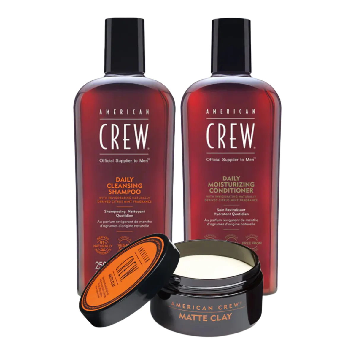 American Crew Matte Clay Hair & Styling Bundle