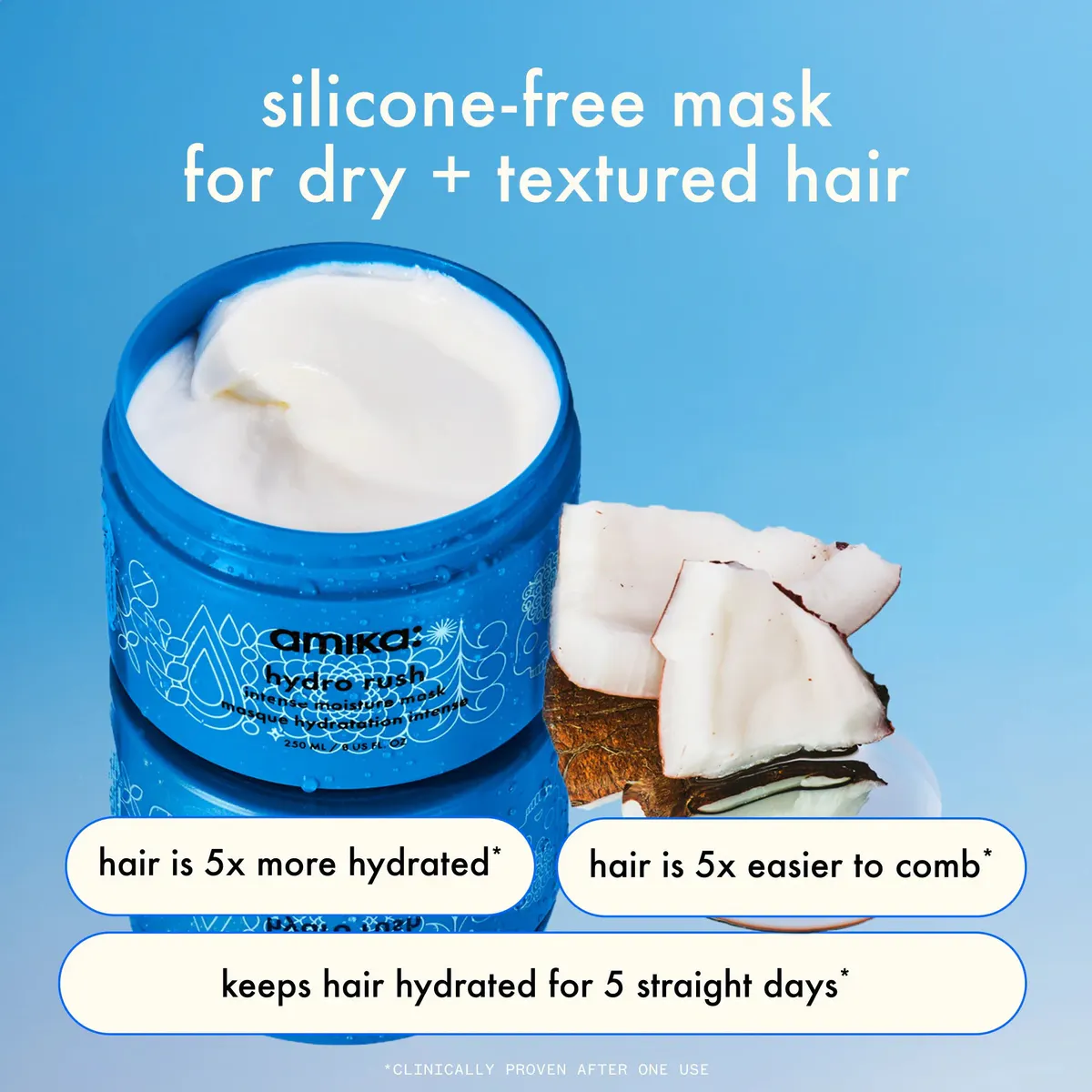 Amika Hydro Rush Intense Moisture Mask 250ml, view 3