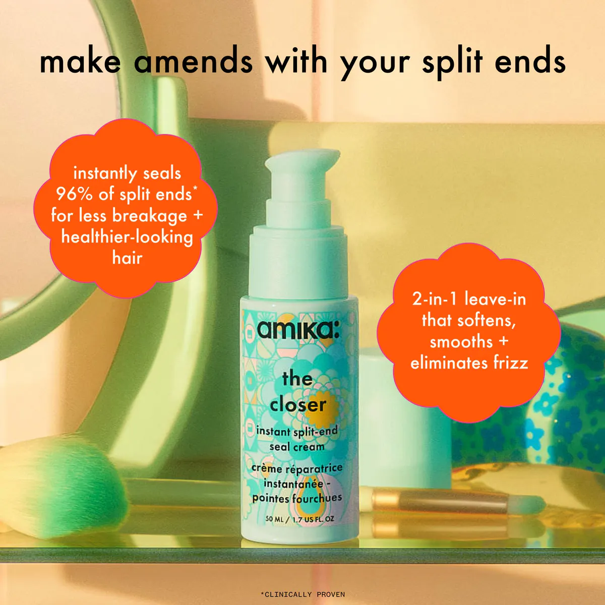 Amika The Closer Instant Split End Seal Cream 50ml, view 2