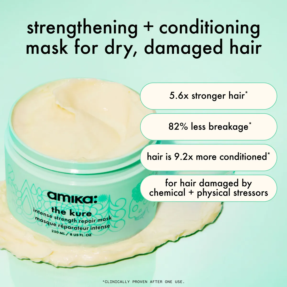 Amika The Kure Strength Repair Repair Mask 250ml, view 3