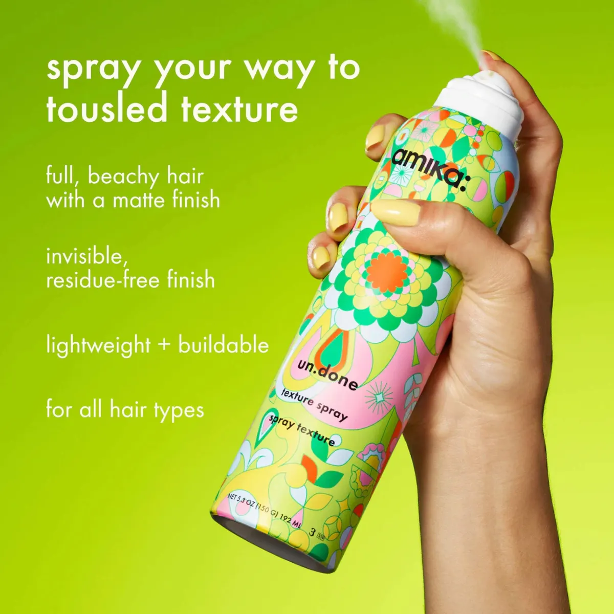 Amika Un.Done Volume & Matte Texture Spray 192ml, view 3
