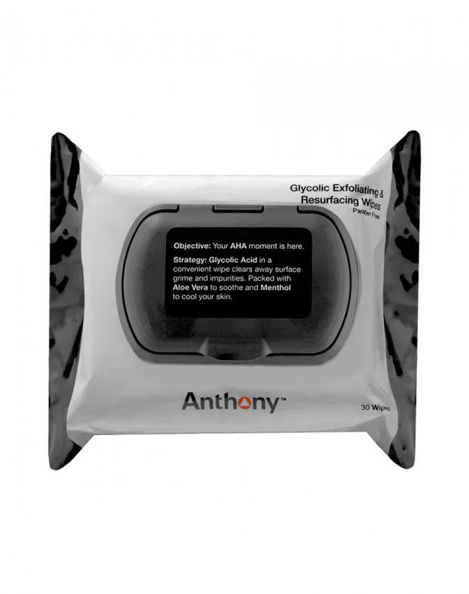 Anthony Glycolic Exfoliating & Resurfacing Wipes 30 Pack