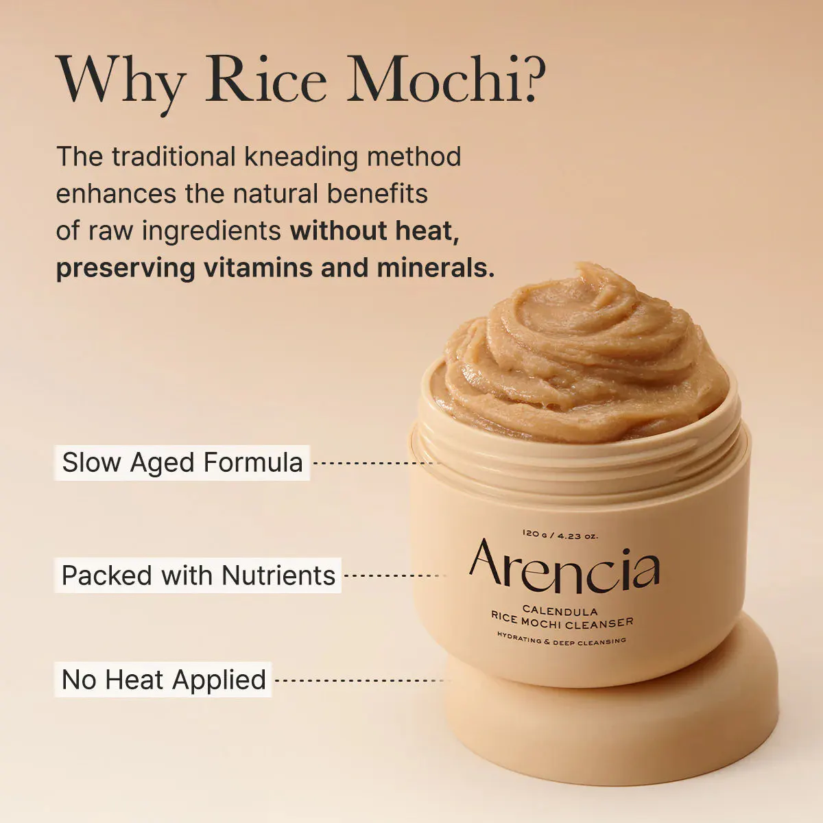 Arencia Calendula Rice Mochi Cleanser 120g, view 5