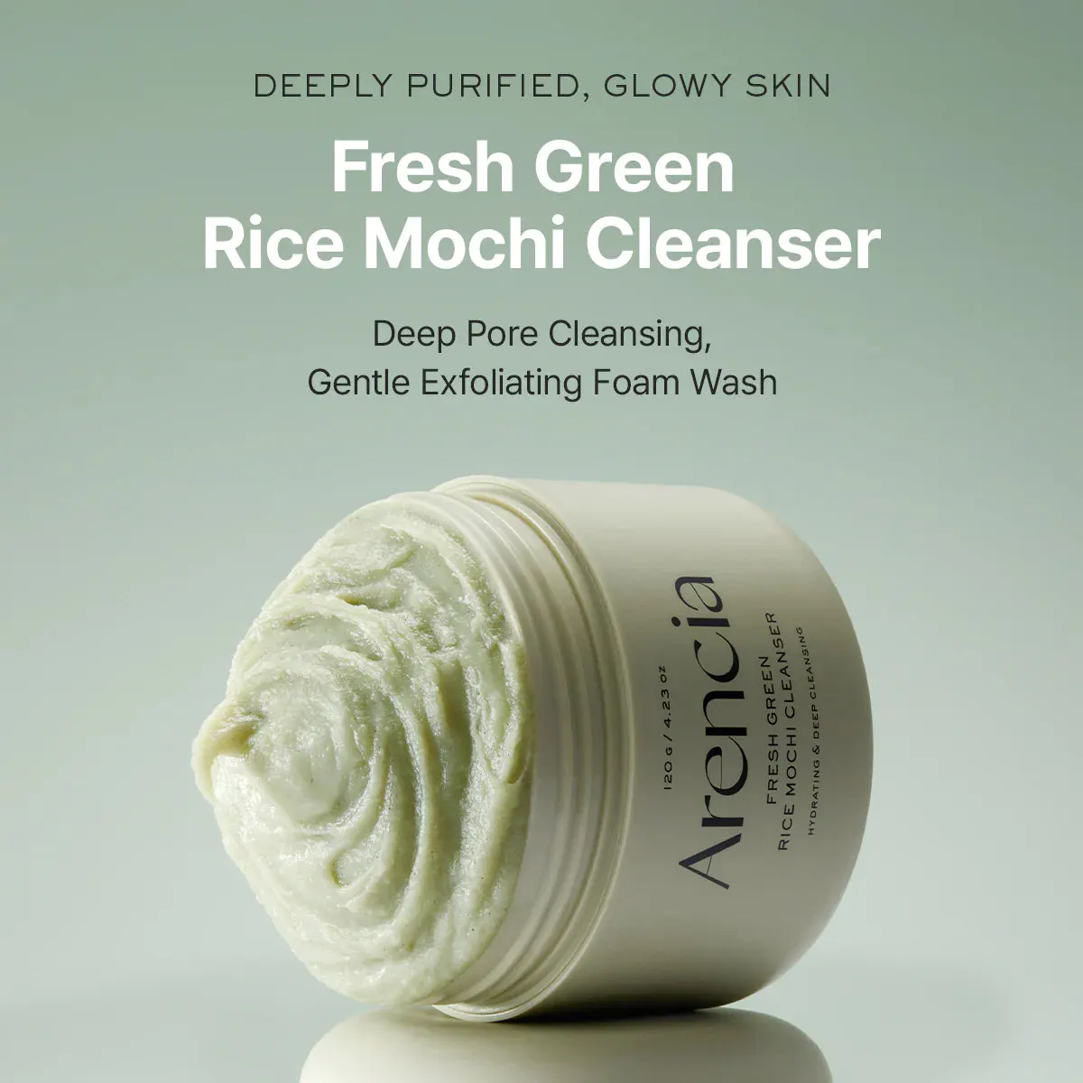 Arencia Fresh Green Rice Mochi Cleanser 120g, view 3