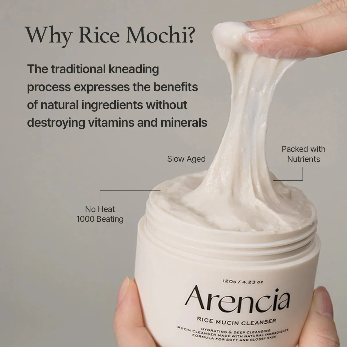 Arencia Rice Mucin Cleanser 120g, view 3