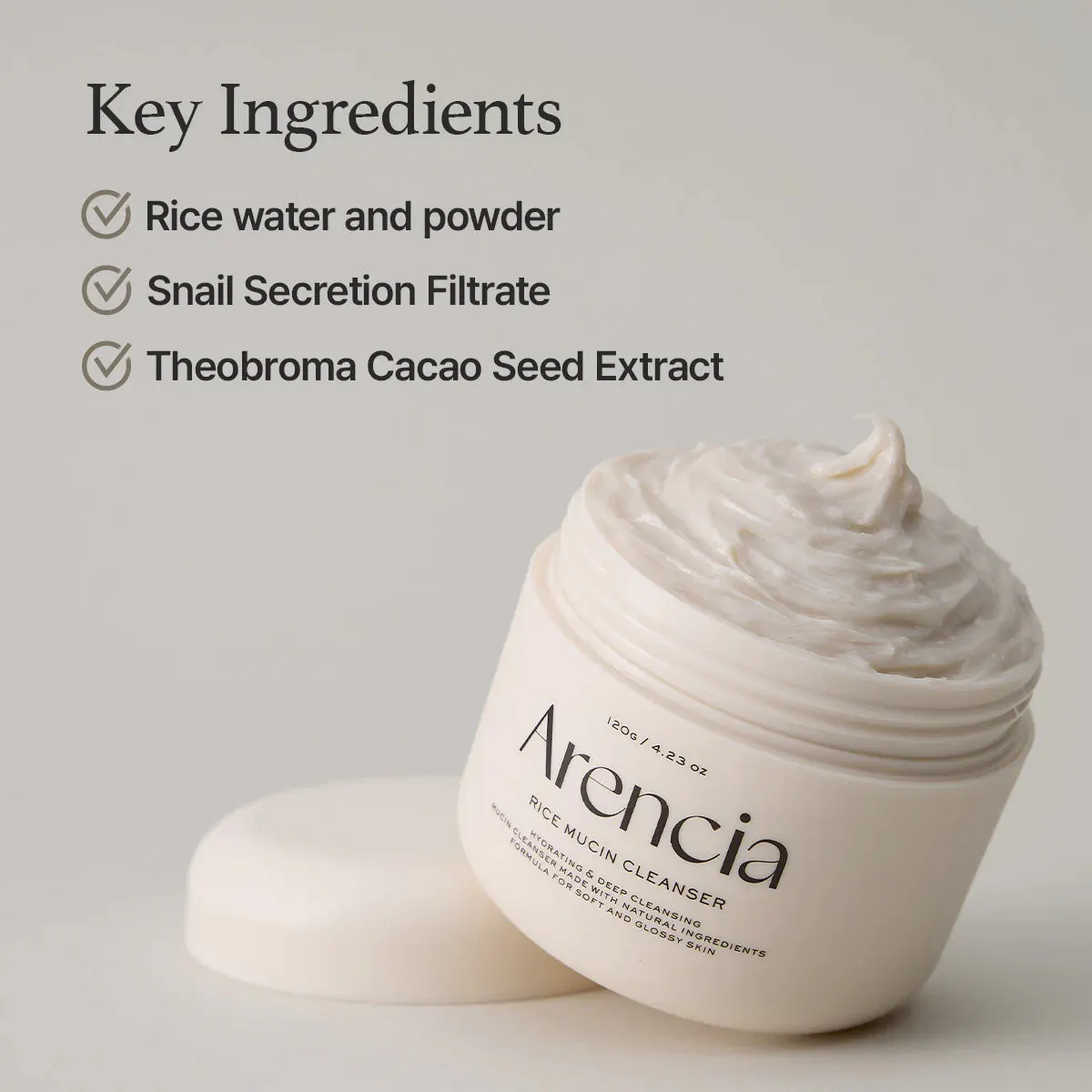 Arencia Rice Mucin Cleanser 120g, view 5