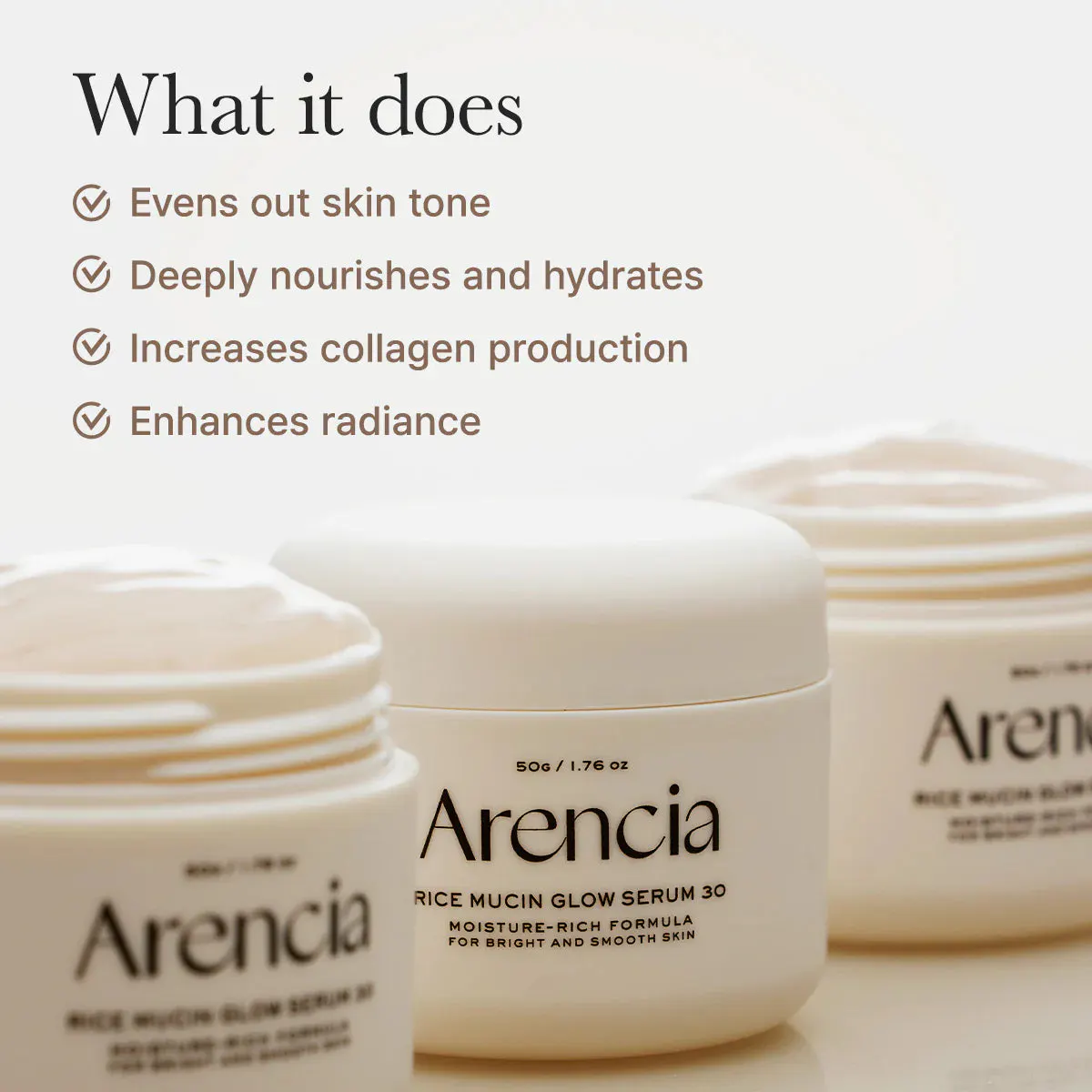 Arencia Rice Mucin Glow Serum 30 50g, view 3