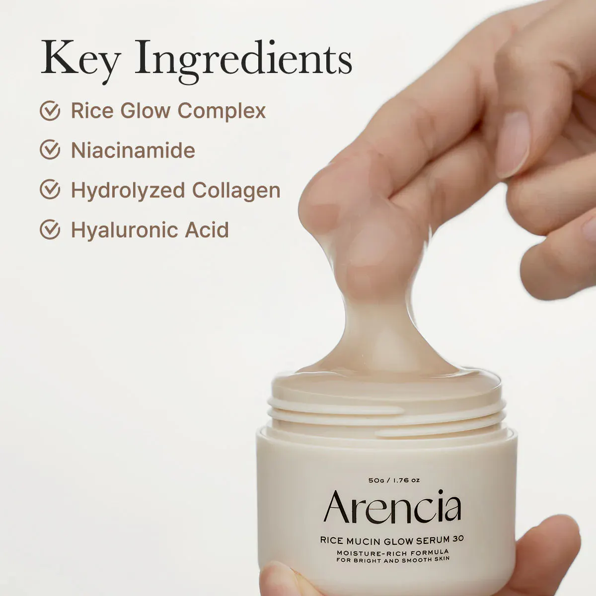 Arencia Rice Mucin Glow Serum 30 50g, view 4