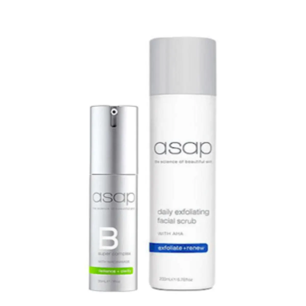 asap Super B Complex and Daily Exfoliating Facial Scrub Bundle