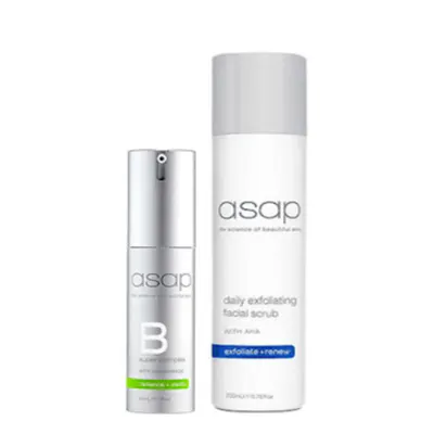 asap Super B Complex and Daily Exfoliating Facial Scrub Bundle
