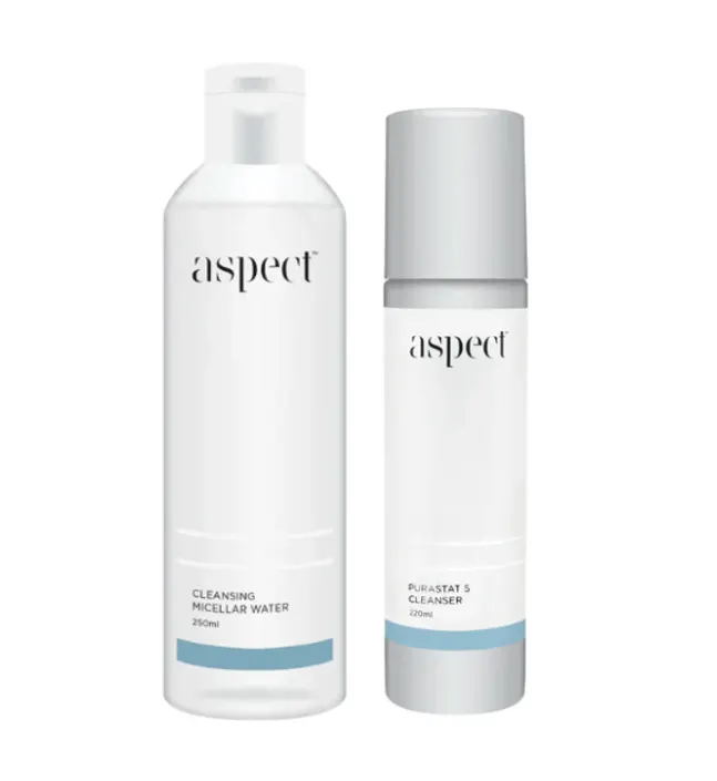 Aspect Cleansing Micellar Water and Purastat Cleanser Bundle