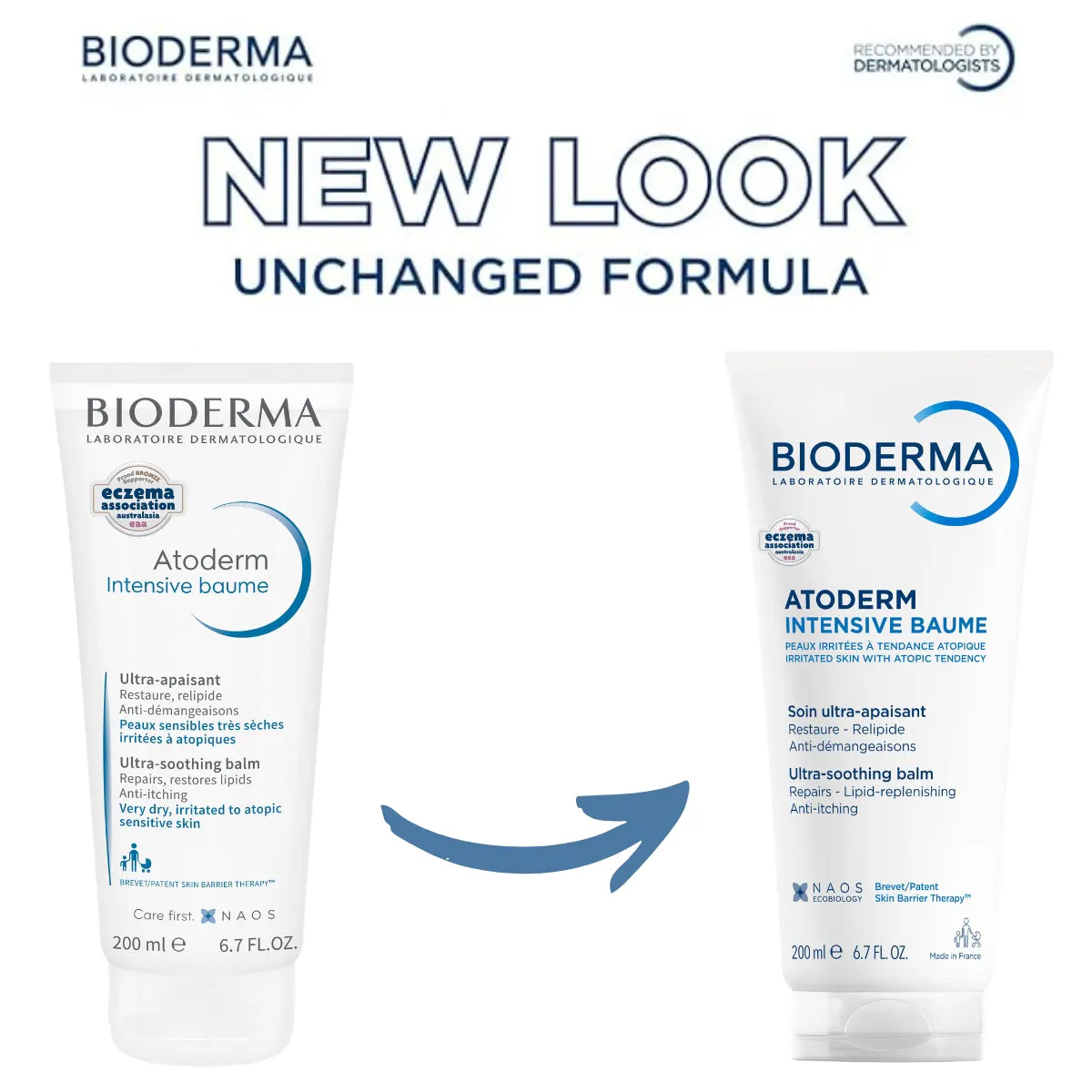 Bioderma Atoderm Intensive Baume Barrier Replenishing Moisturiser for Dry Skin 200ml, view 4