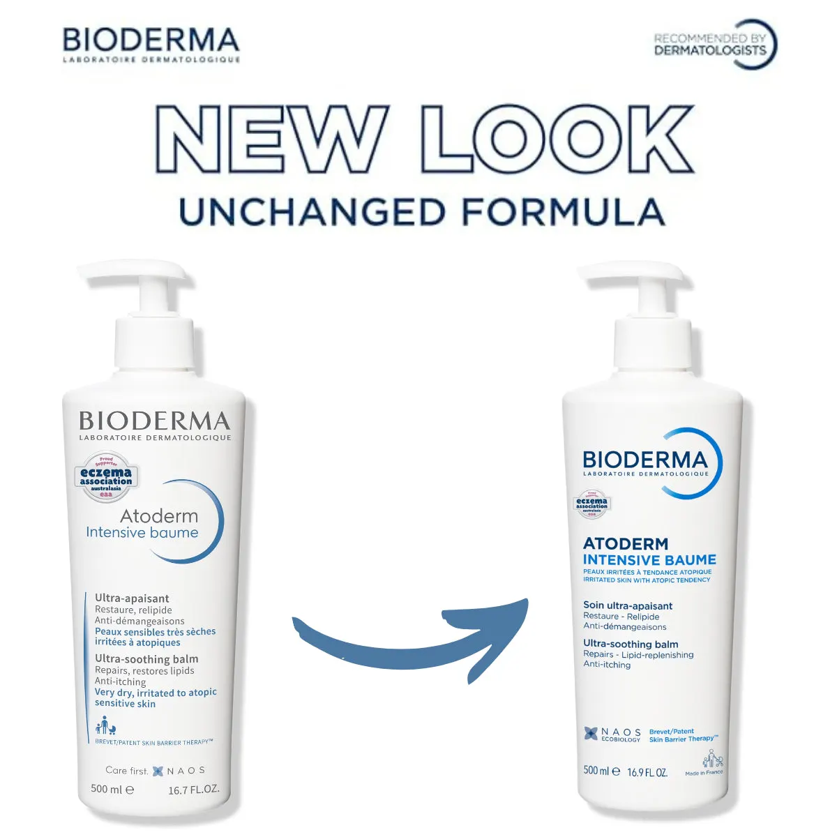 Bioderma Atoderm Intensive Baume Barrier-Replenishing Moisturiser for Dry Skin 500ml, view 3