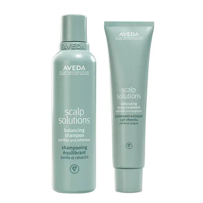 Aveda Scalp Solutions Balancing Shampoo and Exfoliating Scalp Treatment Bundle