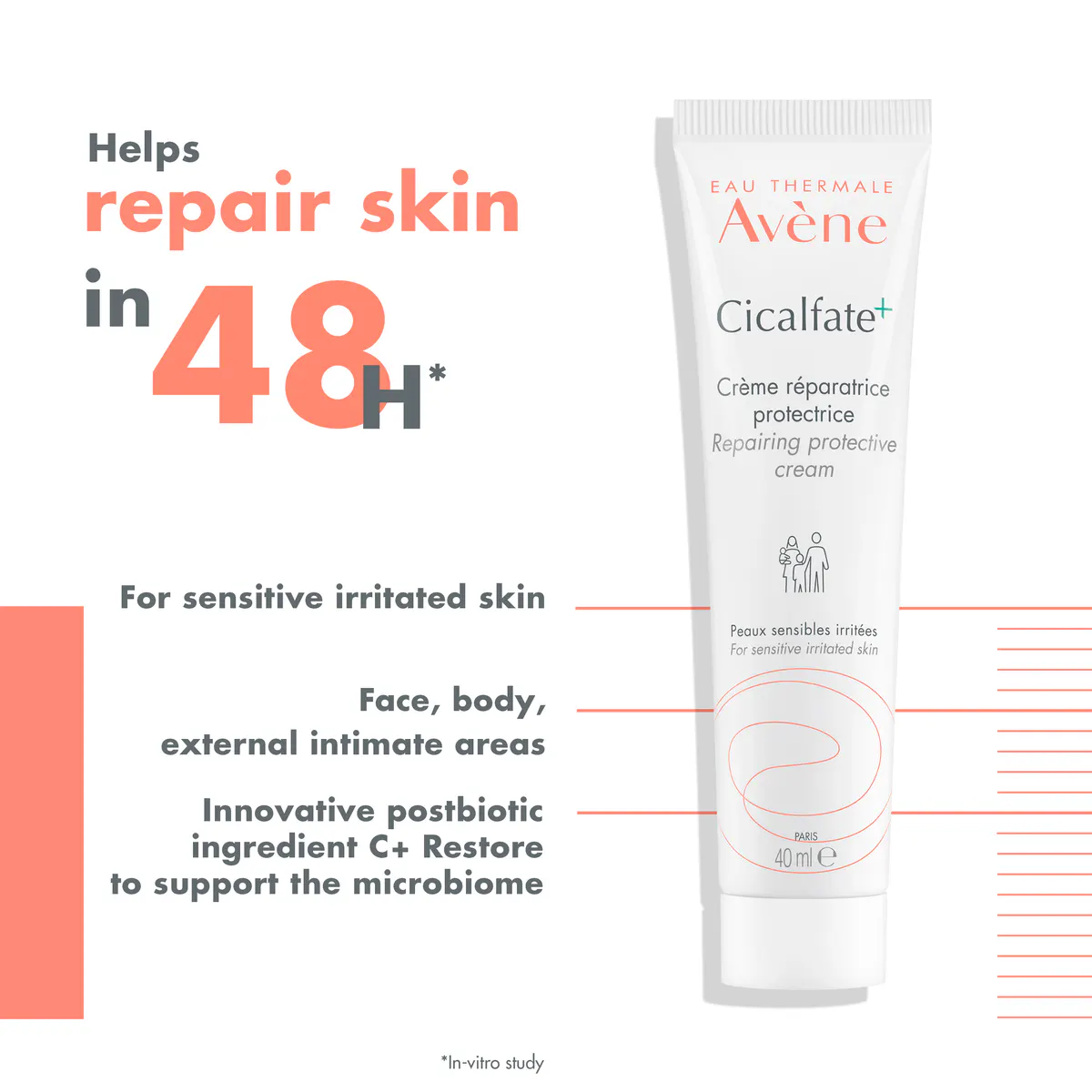 Avène Cicalfate+ Restorative Protective Cream 40ml - Multi-purpose Repair Cream, view 3