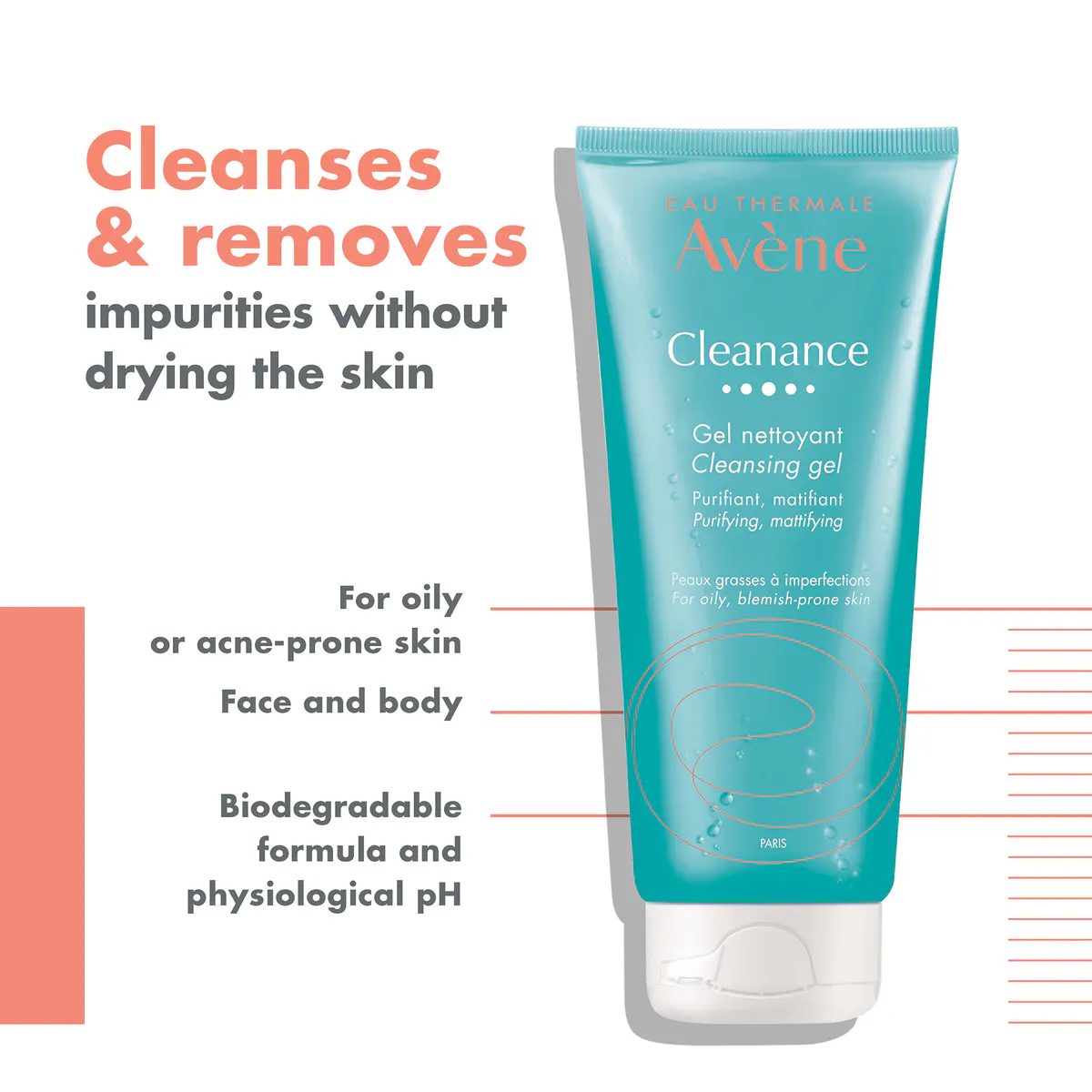 Avène Cleanance Gel 200ml - Cleanser for Oily Skin, view 3