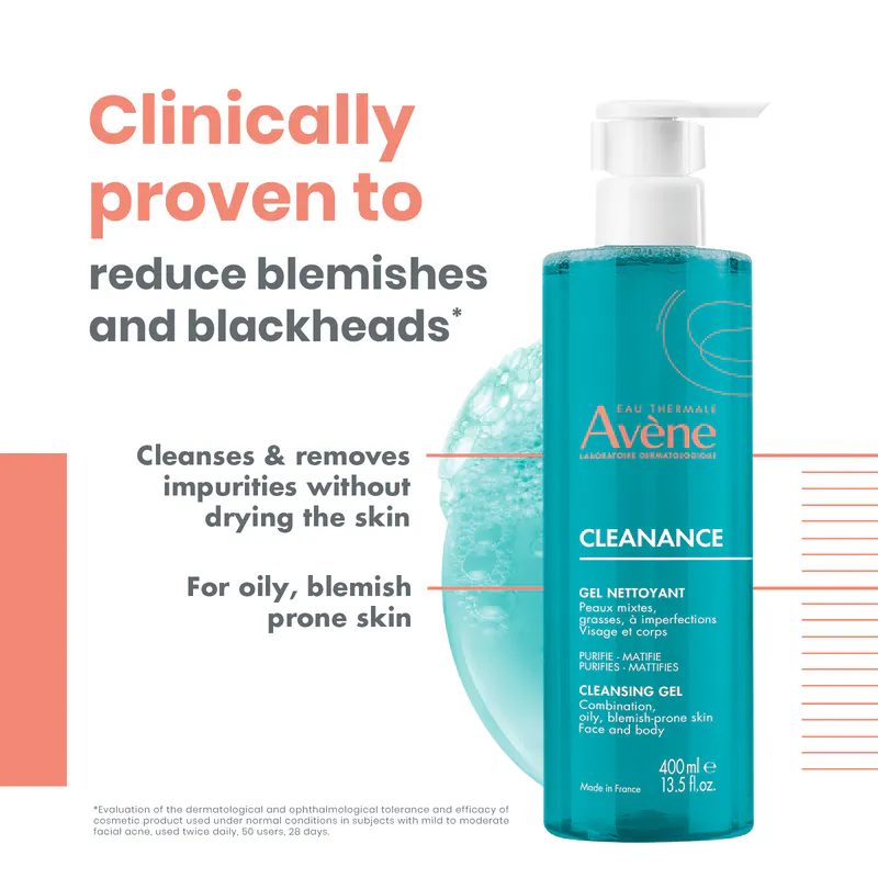 Avène Cleanance Gel 400ml - Cleanser for Oily Skin, view 2