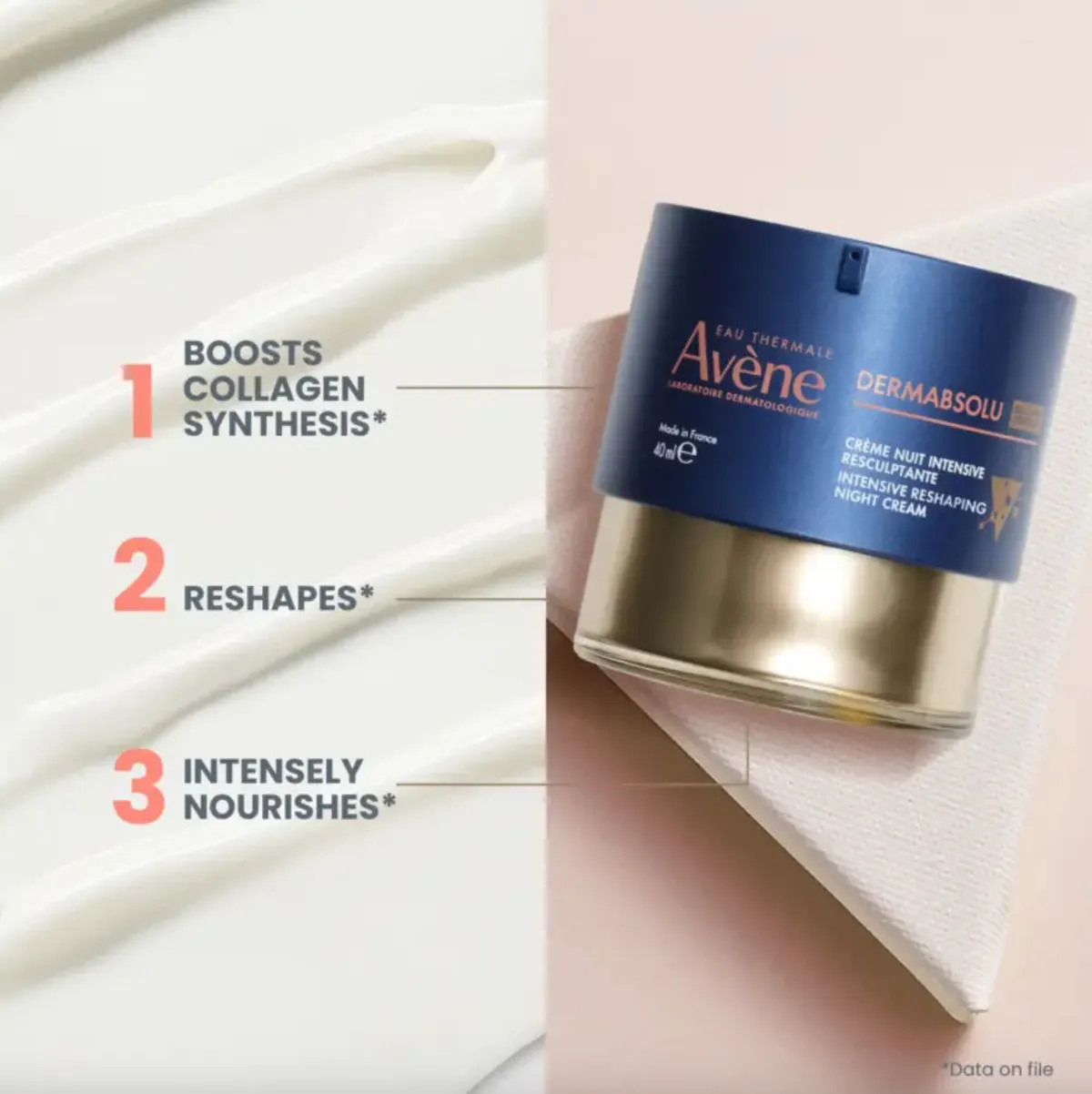 Avène Dermabsolu Intensive Reshaping Night Cream 40ml - Anti-Ageing Night Cream, view 5