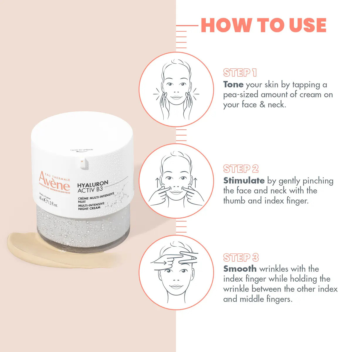 Avène Hyaluron Activ B3 Multi-Intensive Night Cream 40ml, view 6
