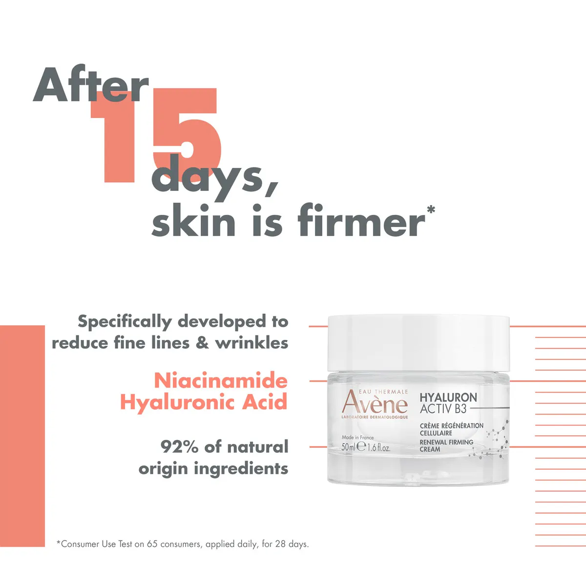 Avène Hyaluron Activ B3 Renewal Firming Day Cream 50ml, view 4